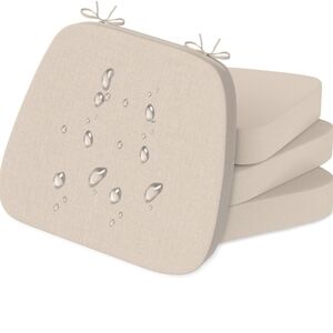 New Off White Dining/Kitchen Chair Cushions Set of 4